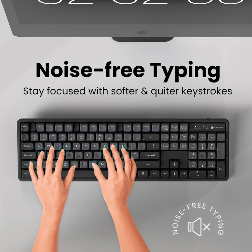 Portronics Key9 Combo Wireless Keyboard and Mouse, Ergonomic Mous...more