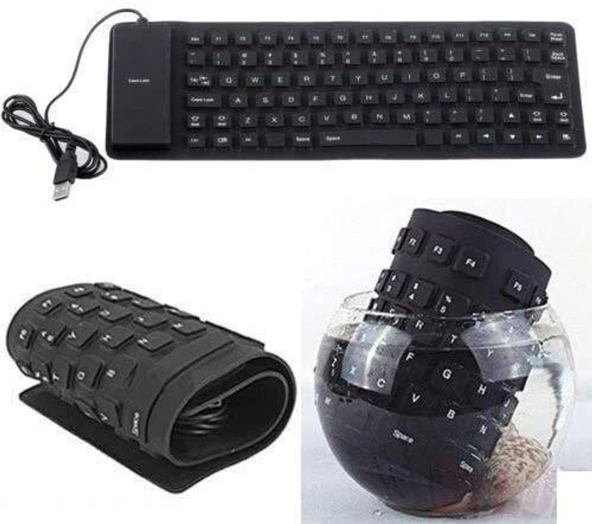BLAPOXE Foldable Silicone Wired Silent Keyboard, 85-Key Portable ...more
