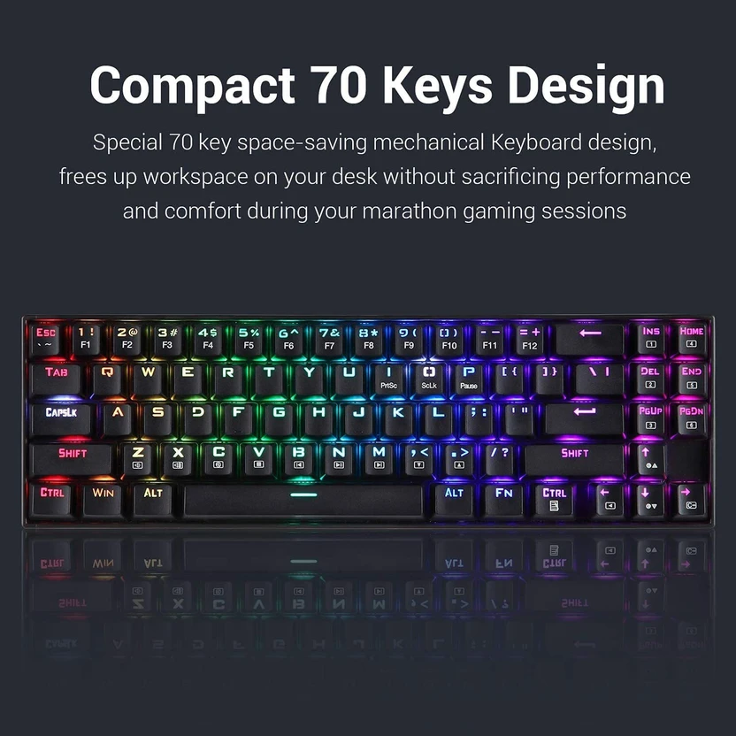 Redragon (Open-Box) K599 Diemos RGB Backlit Anti-Ghosting Mechani...more