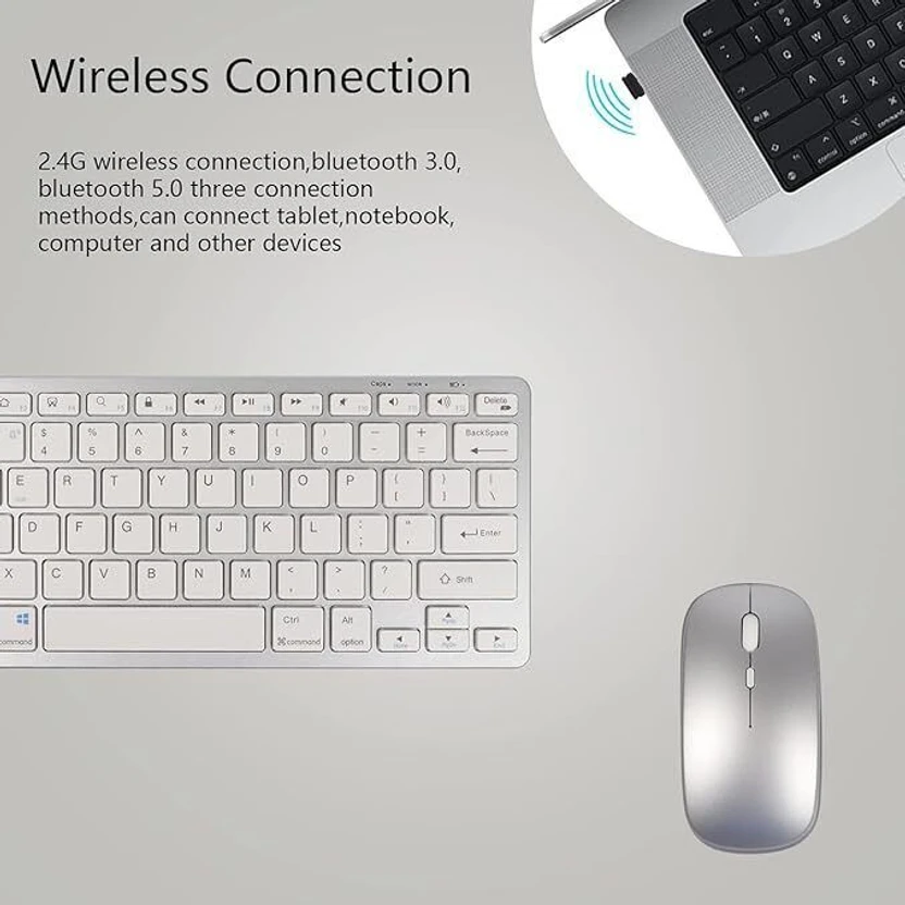FKU Wireless Keyboard With Mouse Bluetooth Handheld Multi-device ...more