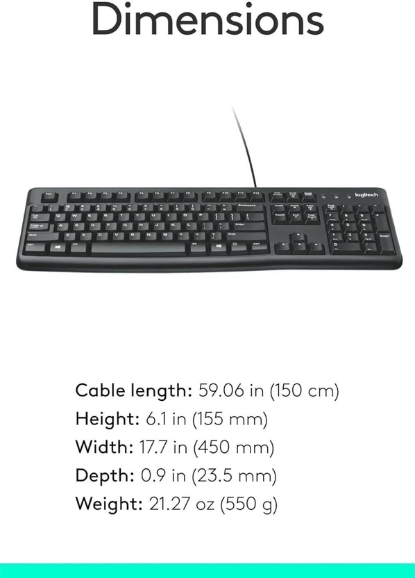 Logitech K120-FBA_920-002582 Wired USB Standard Multi-device Key...more