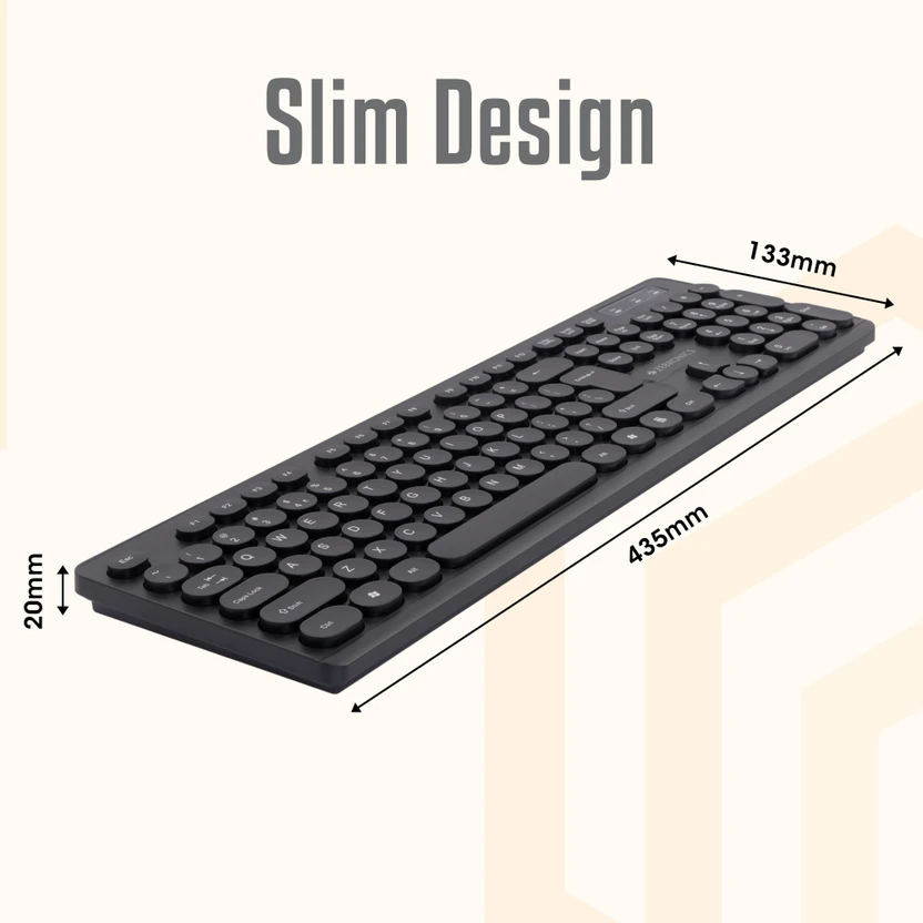 ZEBRONICS ZEB-K24 slim design, retractable stand, 1.3 meter textu...more