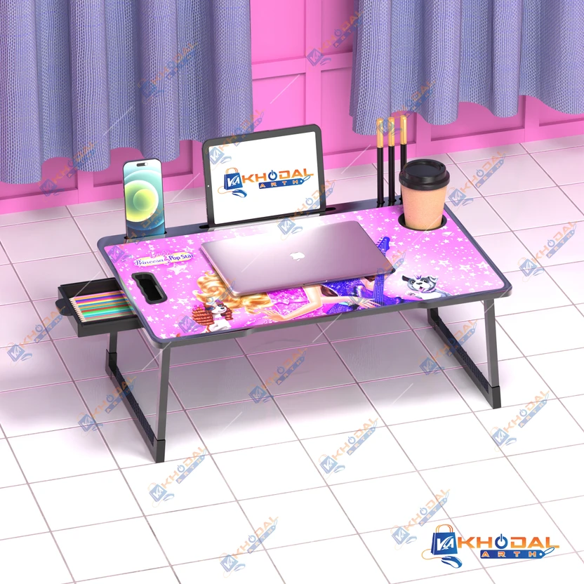 KHODAL ARTH US BIDING Barbie COATED Laptop Study Table Engineered...more