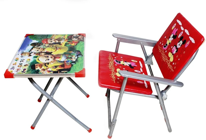 Kids Furniture ckone global Metal Study Table (Finish Color - RED, Pre-assembled...more