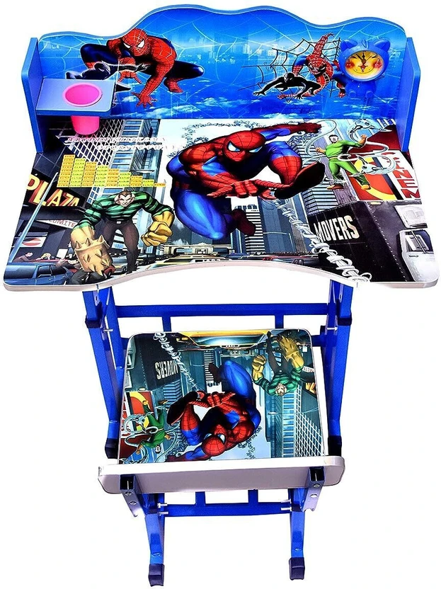 Bhella Kids study Table & Chair with Adjustable Height Engineered...more