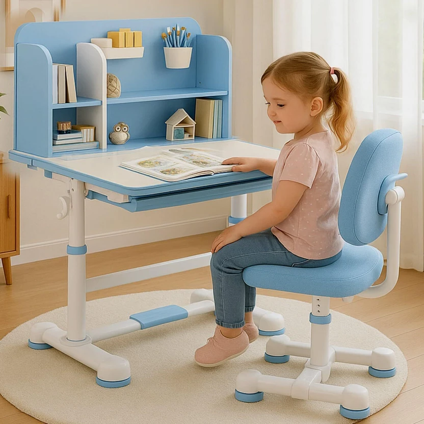 metreno Height Adjustable Kids Study Tables with Chair set for Ho...more