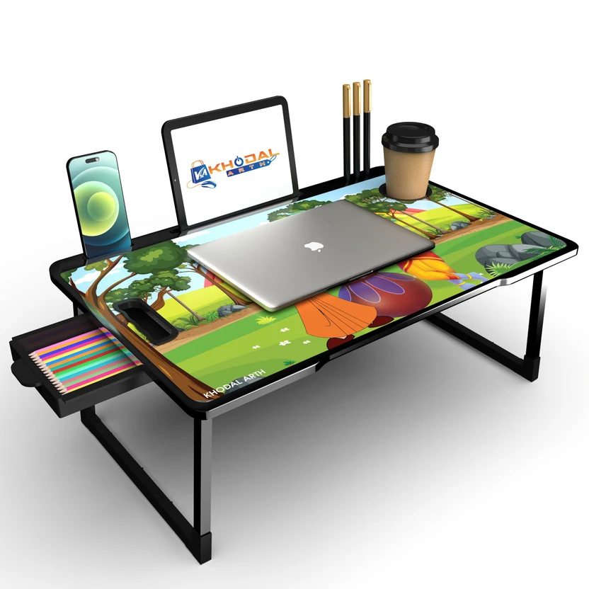 Kids Furniture KHODAL ARTH US BIDING BhimKrishna COATED Laptop Study Table Engin...more
