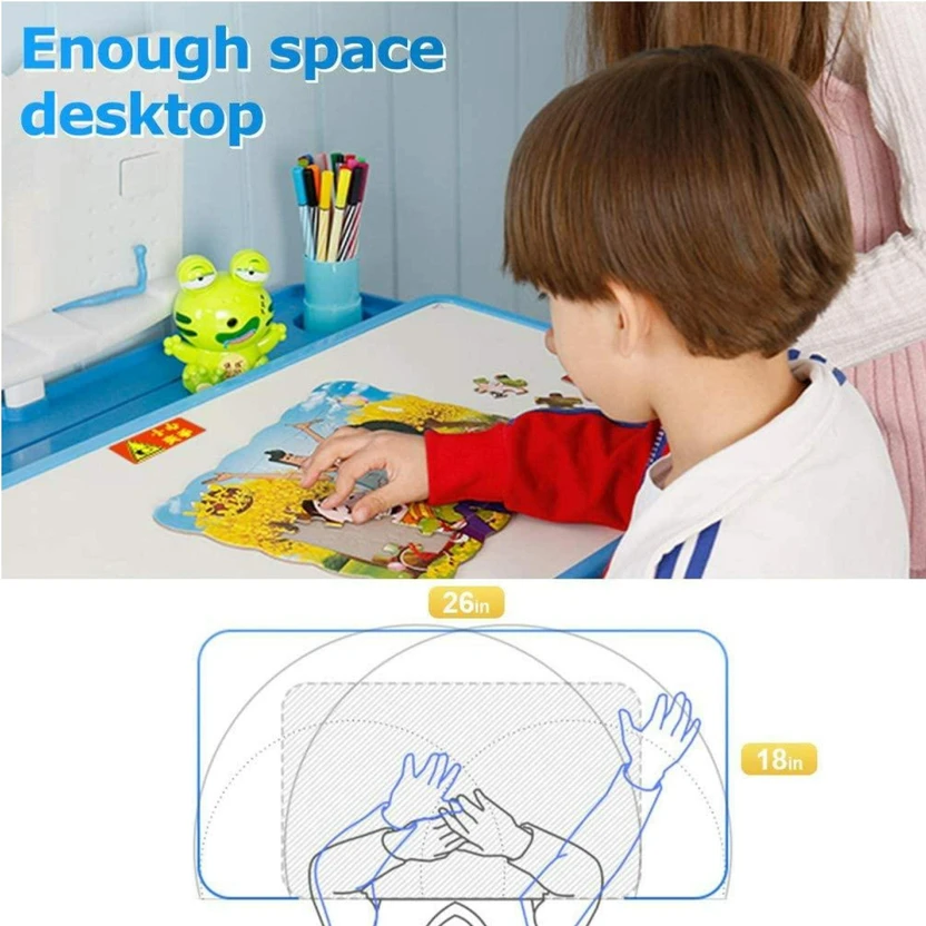 SYGA Plastic Study Table (Finish Color - Blue, DIY(Do-It-Yourself...more
