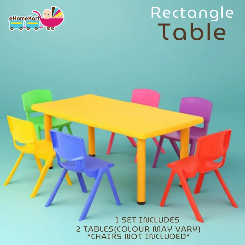 Ehomekart Plastic Activity Table (Finish Color - Multicolor, DIY(...more