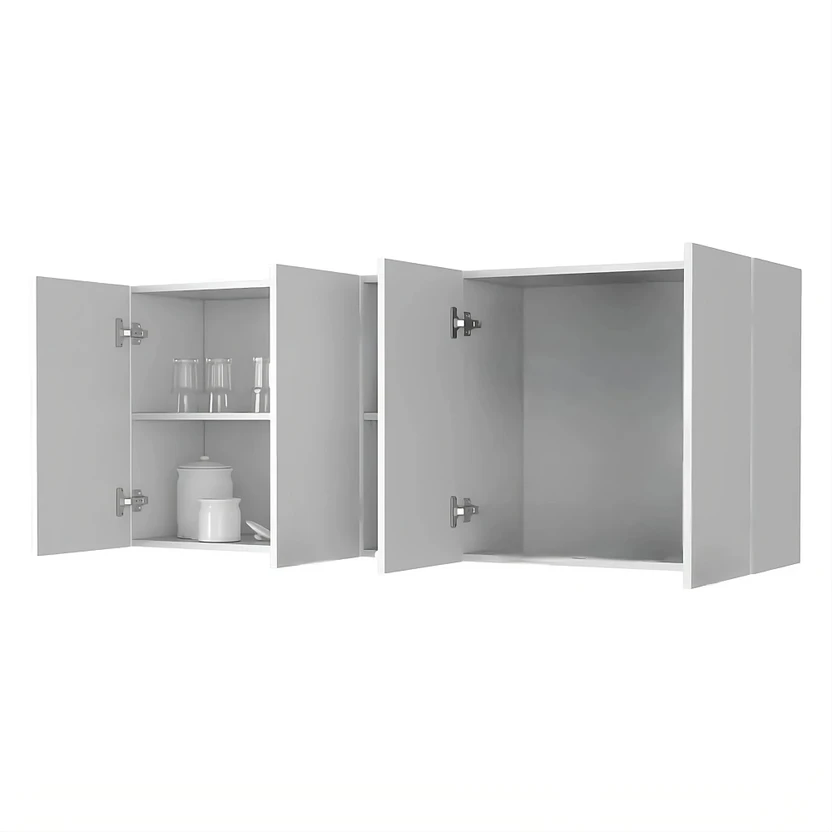 De Italian Factory 4 Door Modular Wall Mount Engineered Wood Kitc...more