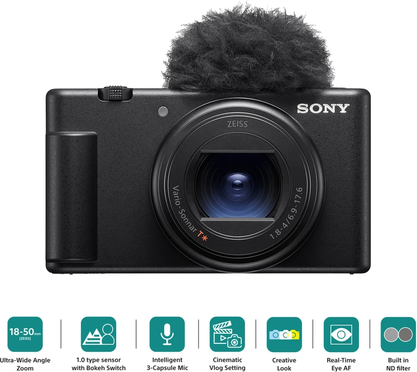 SONY ZV-1M2 Mirrorless Camera Body with Versatile 18�50 mm (Black...more
