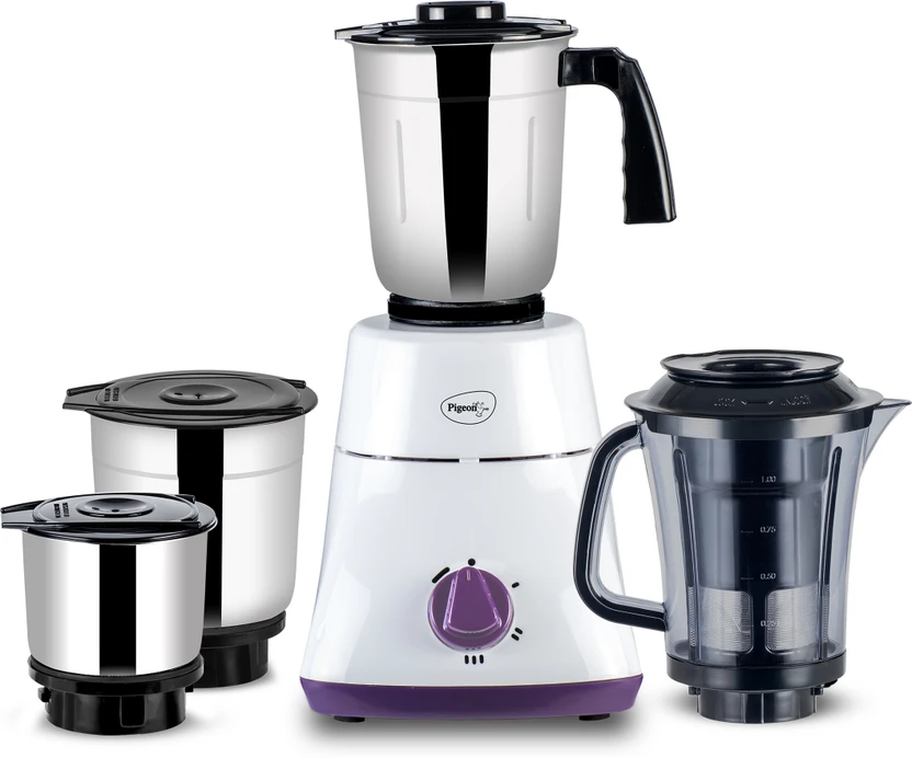 Pigeon 15024 550 W Juicer Mixer Grinder (Favourite | 4 Jars | Whi...more
