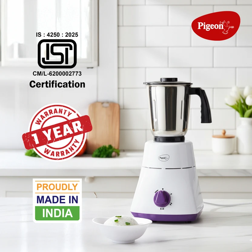 Pigeon 15024 550 W Juicer Mixer Grinder (Favourite | 4 Jars | Whi...more