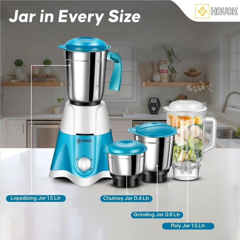 Havok Elegant Mixer Grinder 750 W Juicer Mixer Grinder (Hav/Mix/4...more