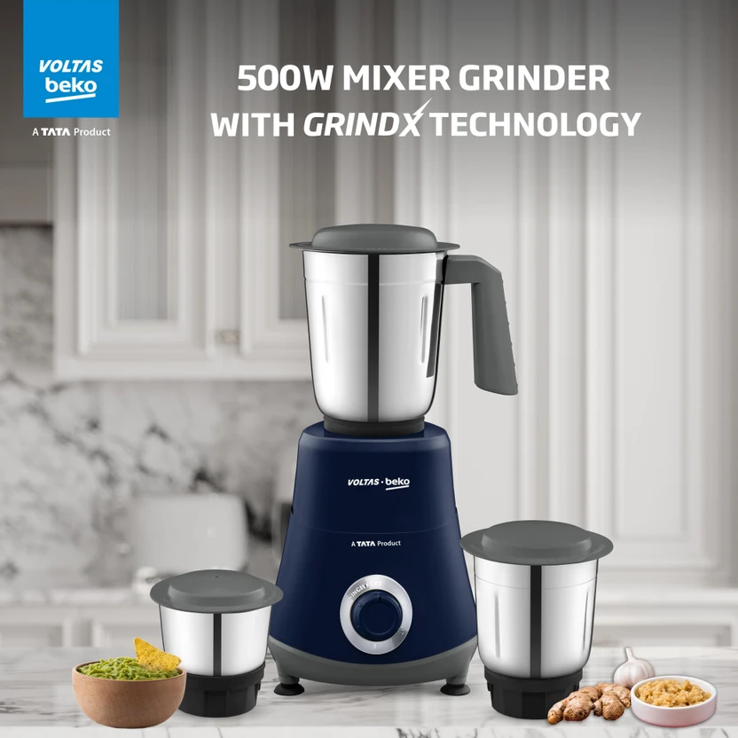 Voltas Beko Powerful with GrindX Technology 500 Watt 500 W Mixer ...more