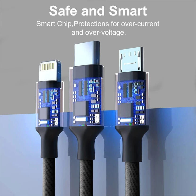 Bestor USB Type C Cable 2 A 1.2 m Multi Charging Cable 4ft 3 in 1...more