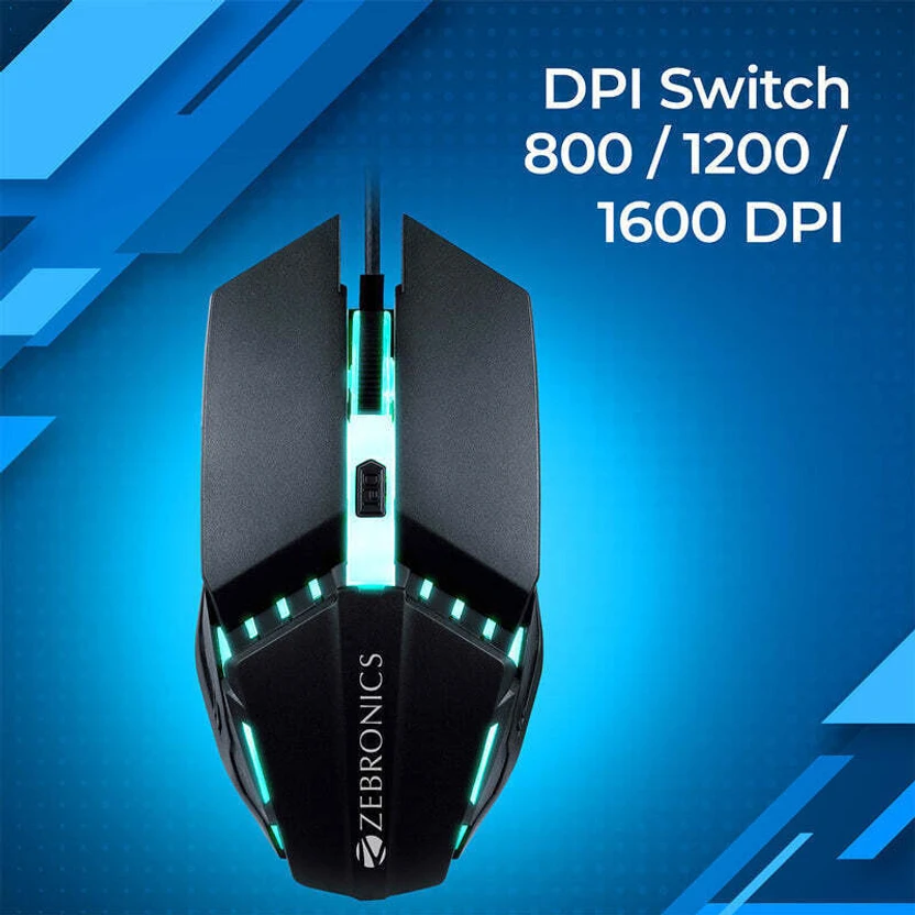 ZEBRONICS ZEB PHERO with DPI Switch, High Precision, Plug & Play,...more
