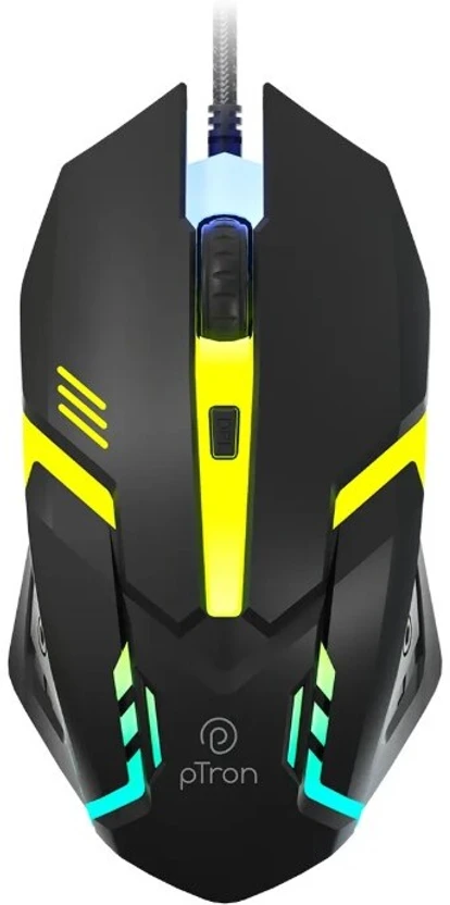 pTron Flick M12 Wired Ambidextrous Optical Mouse w/ DPI Switch, P...more