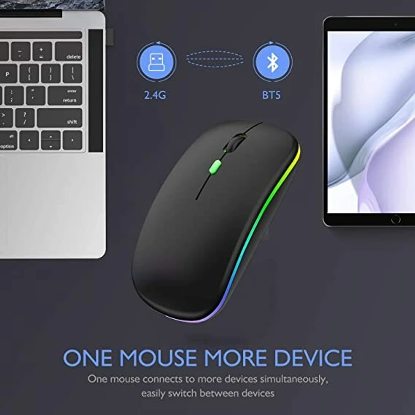 Dezful Lighting Wireless Ambidextrous Optical Mouse  with Bluetoo...more