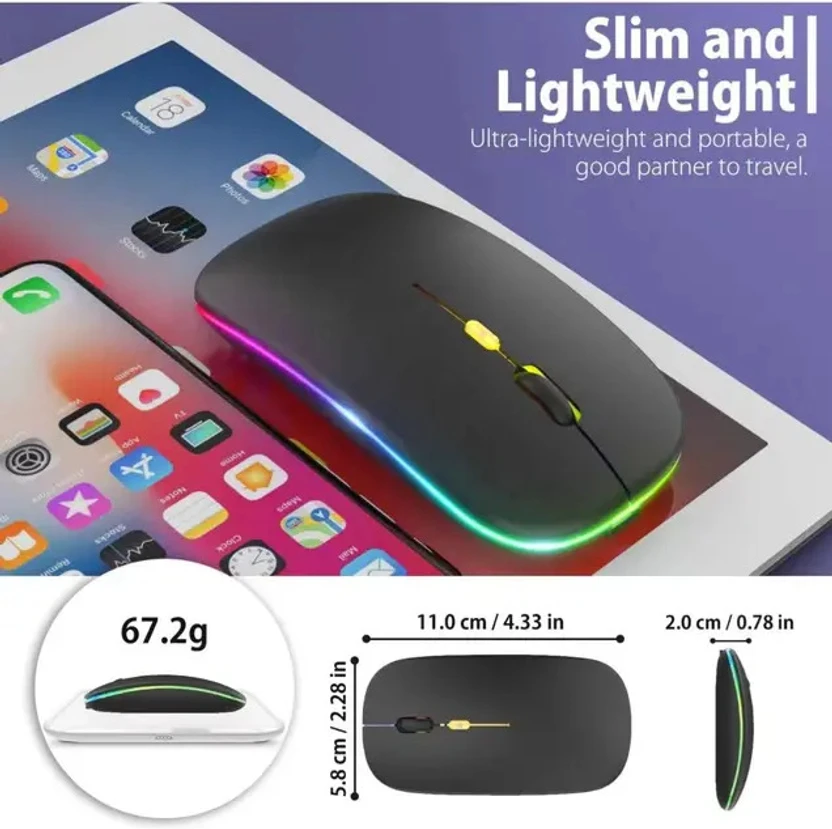 Dezful Lighting Wireless Ambidextrous Optical Mouse  with Bluetoo...more