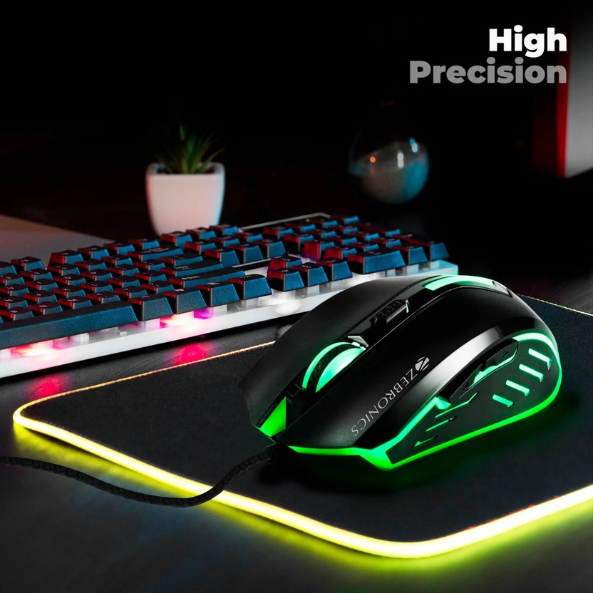 ZEBRONICS Sniper Wired Ambidextrous Optical  Gaming Mouse High Pr...more