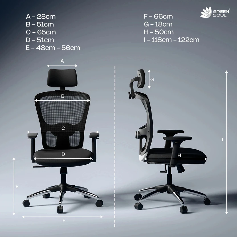 GREEN SOUL Jupiter Pro High Back Ergonomic| Office|4D Armrest|2D ...more