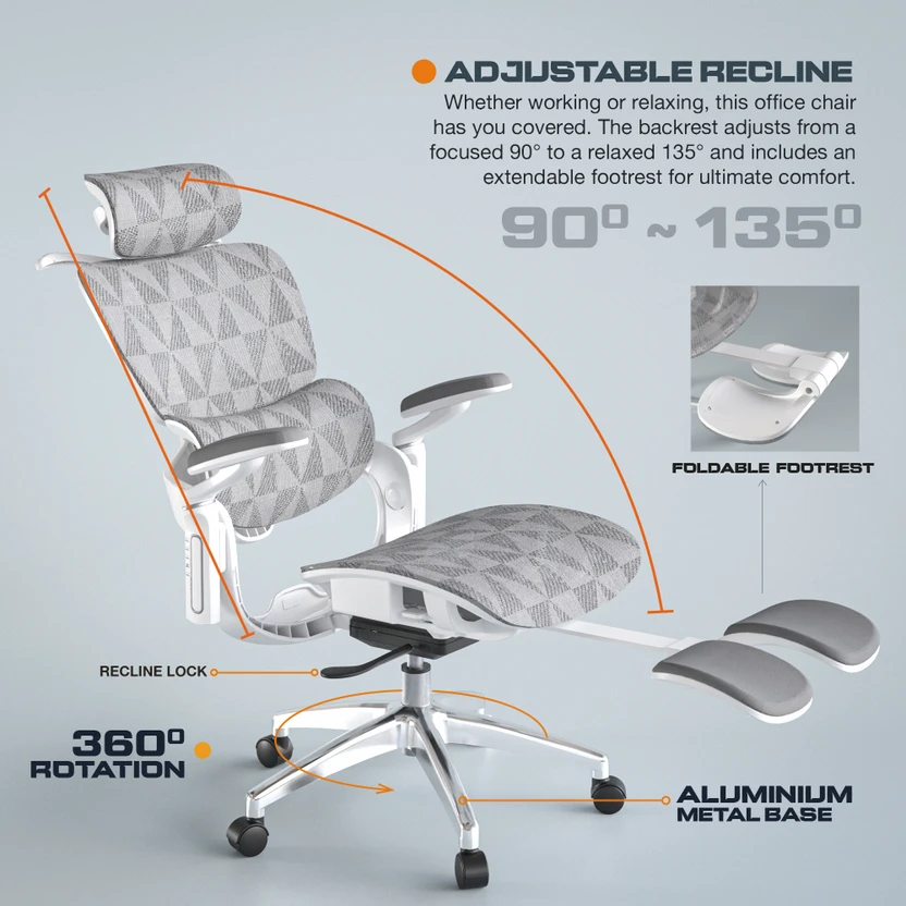 Drogo Ergonomic Office Chair for Work from Home Computer Chair 6D...more