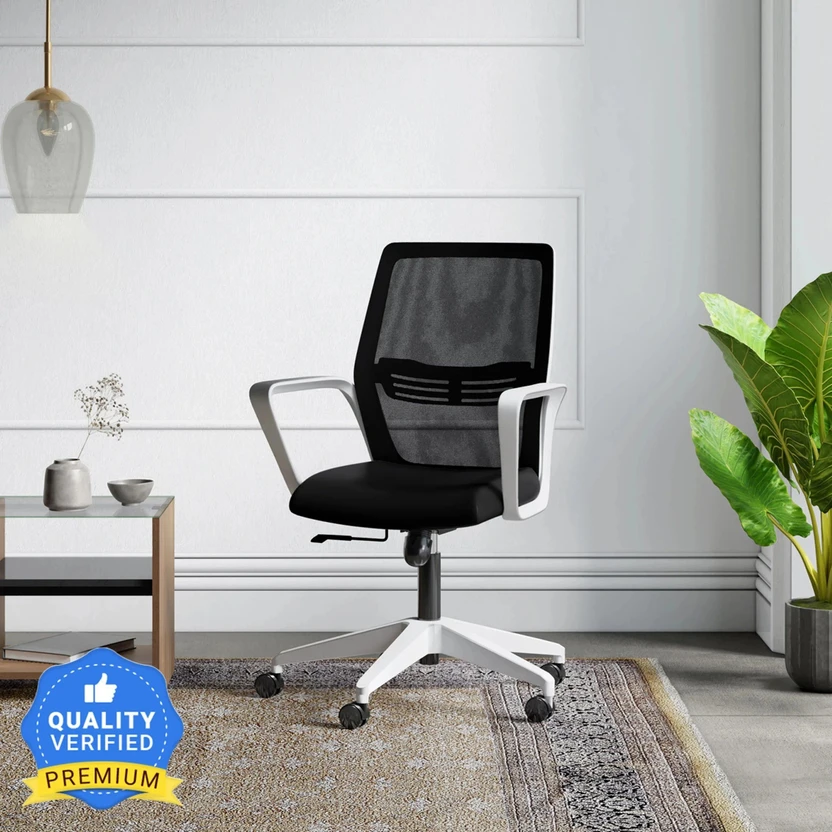 Godrej Interio Vurv Mid Back Mesh Office Executive Chair (Black, ...more