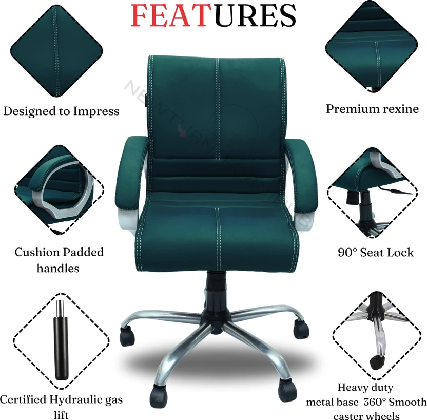 Newturn MAXSON Mid back Work from home/Office/study/desk(WFH) Lea...more