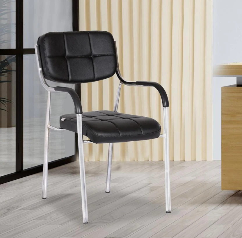 Da URBAN Barfi Black With Arms | Heavy Duty Frame| Study Chair | ...more