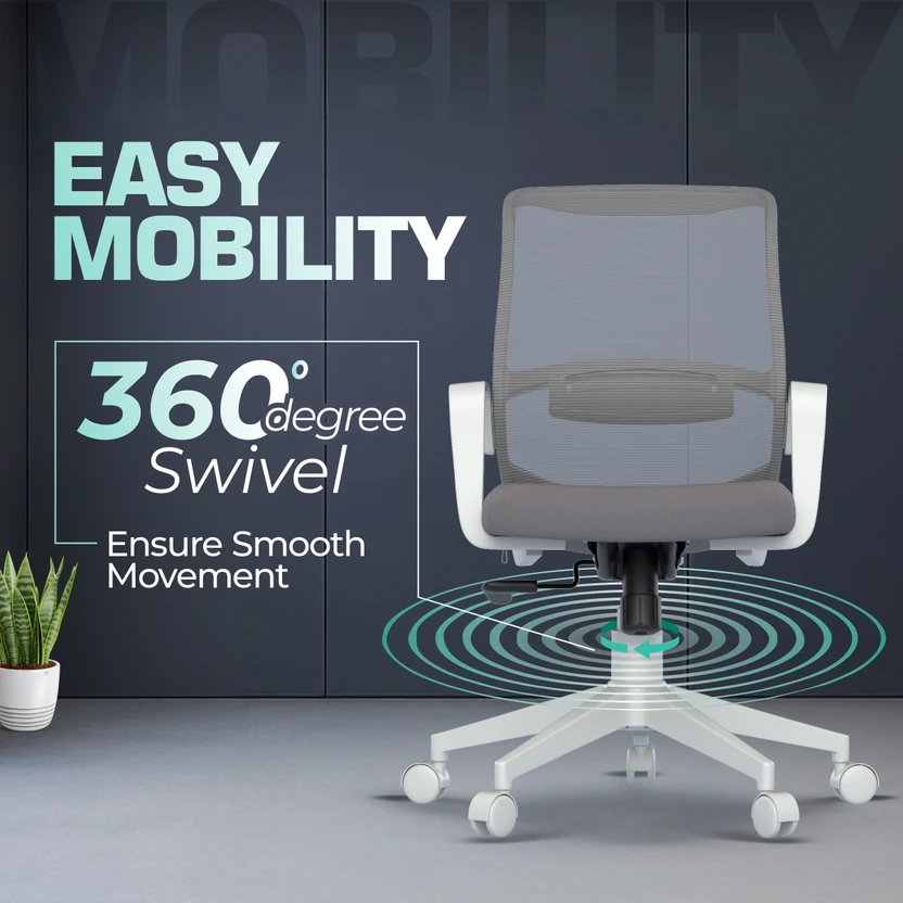 Da URBAN Mesh Office Executive Chair (Grey, Optional Installation...more