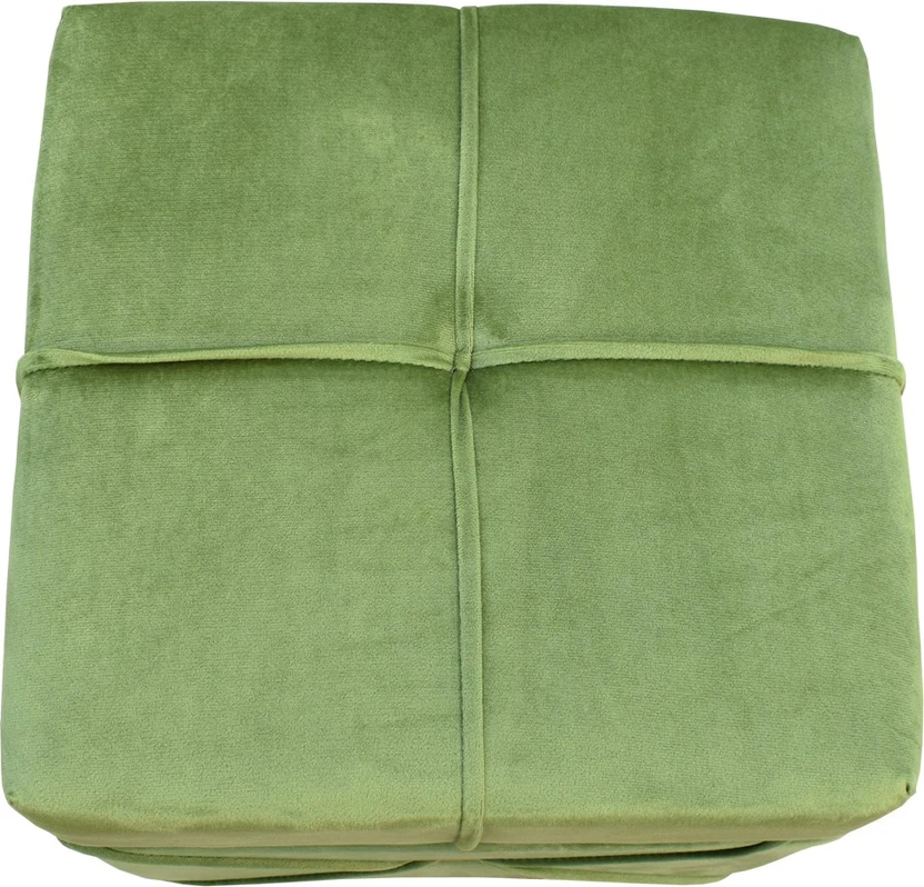 JNCRAFTS Foam Cube Ottoman (Finish Color - MEHENDI GREEN, Pre Ass...more