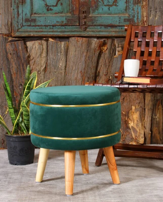 Ottomans PLATINUMCRAFT Solid Wood Standard Ottoman (Finish Color - Coffee,...more