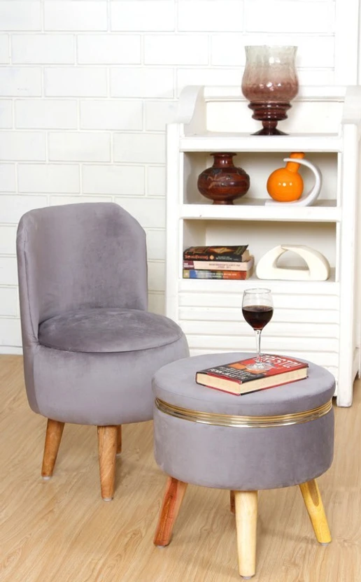 ShadowKart Foam Pouf (Finish Color - Combo-Chair-Grey, Pre Assemb...more