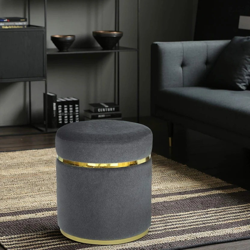 PLATINUMCRAFT Solid Wood Standard Ottoman (Finish Color - Grey, P...more