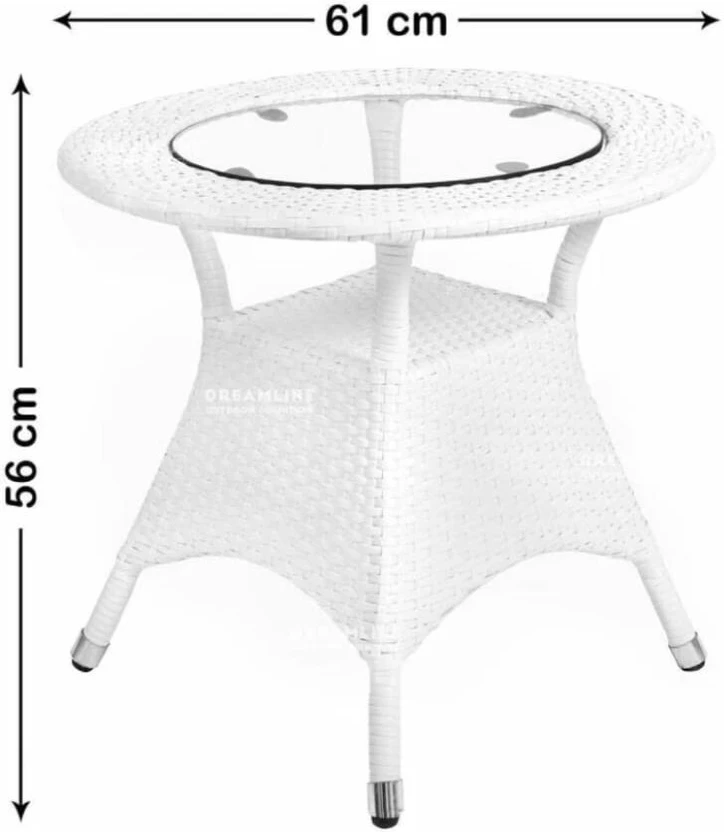 Ranjila Craft Metal Table & Chair Set (Finish Color - OFF WHITE, ...more
