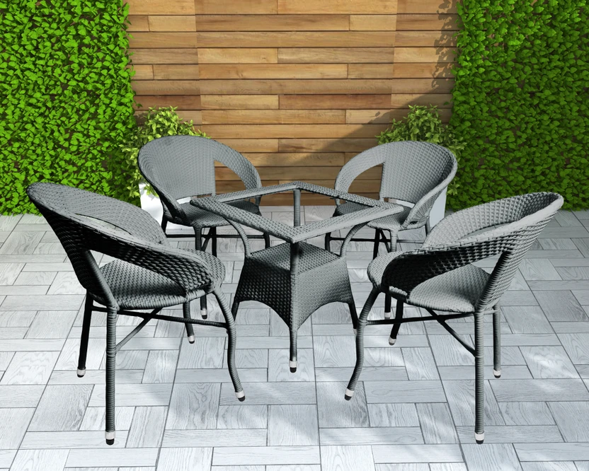 Flipkart Perfect Homes Cane Table & Chair Set (Finish Color - Gre...more