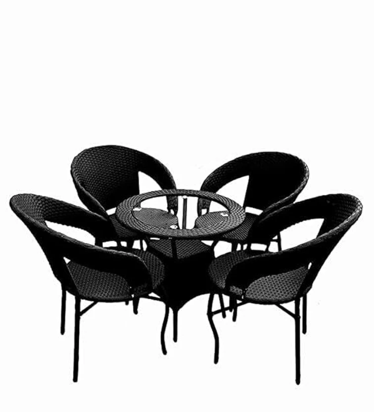 Outdoor Furniture Ranjila Craft Metal Table & Chair Set (Finish Color - Brown, Pre-...more