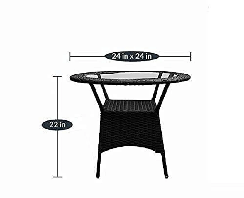 Ranjila Craft Metal Table & Chair Set (Finish Color - Brown, Pre-...more
