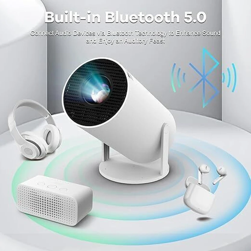 Steepify HY300 Pro 4K Support,Native 720P Android 11 Wifi Bluetoo...more
