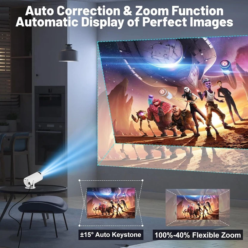 Steepify Portable Mini Projector, 4K 1080P Full HD Projector, (35...more