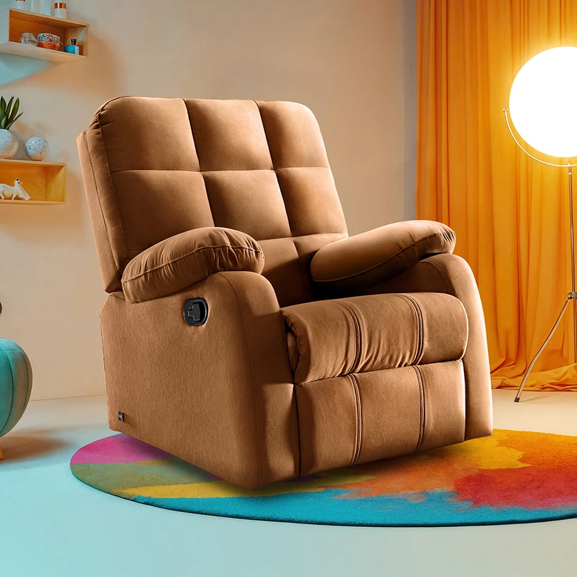 Sleepyhead Fabric Manual Recliner (Finish Color - Mocha Brown, DI...more