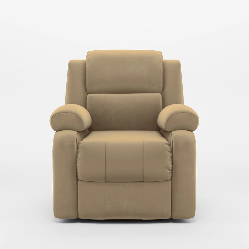 GREEN SOUL Comfy|Single Seater Recliner Sofa with Suede Fabric|Re...more