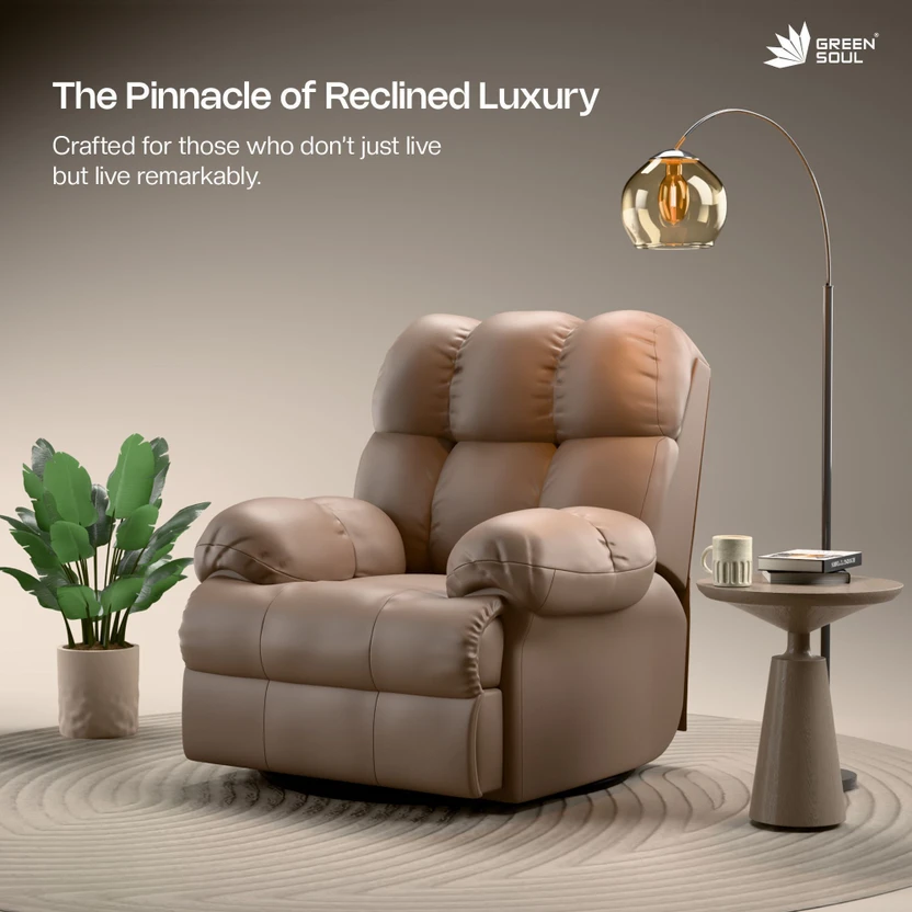 GREEN SOUL Shangri-la |R3 | Leatherette Powered Swivel & Rocker R...more