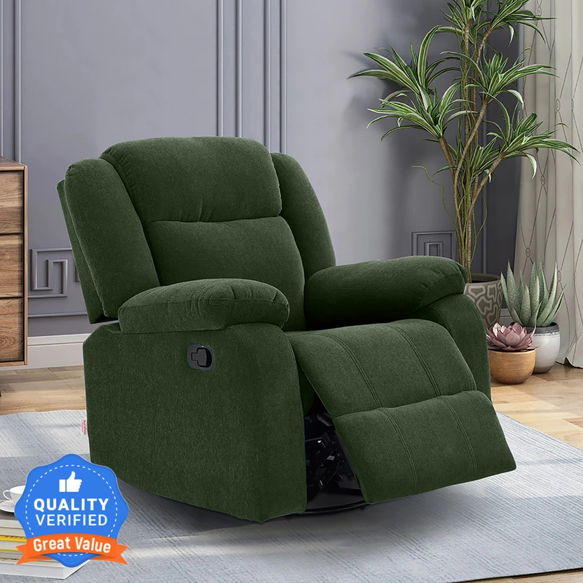 DUROFLEX Avalon Fabric Manual Swivel & Rocker Recliner (Finish Co...more