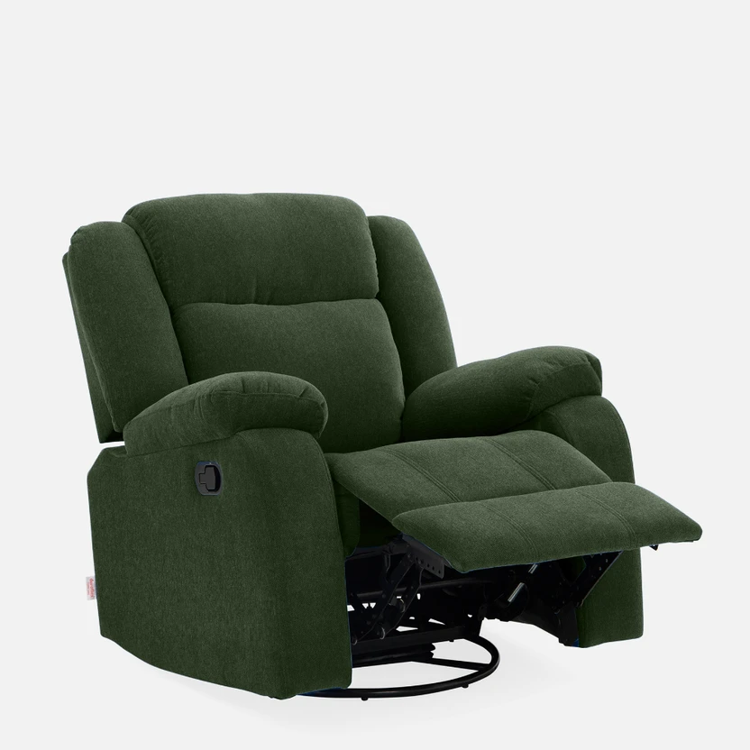 DUROFLEX Avalon Fabric Manual Swivel & Rocker Recliner (Finish Co...more