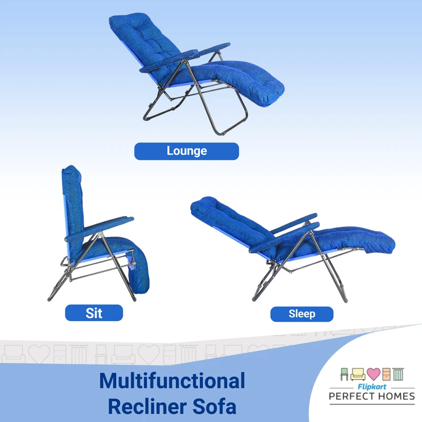 Flipkart Perfect Homes Fabric Manual Recliner (Finish Color - Blu...more