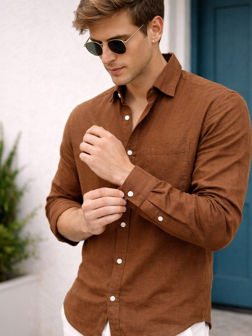 HERE&NOW Men Smart Casual Shirt