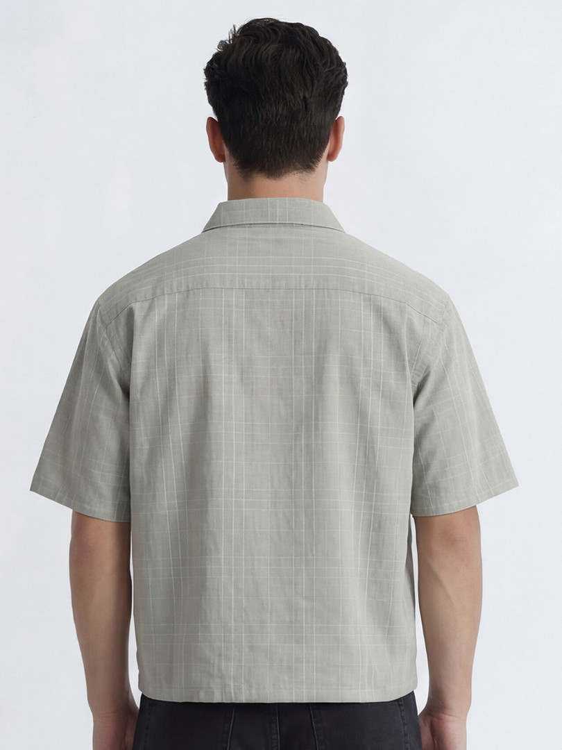 HIGHLANDER Men Boxy Checked Casual Shirt
