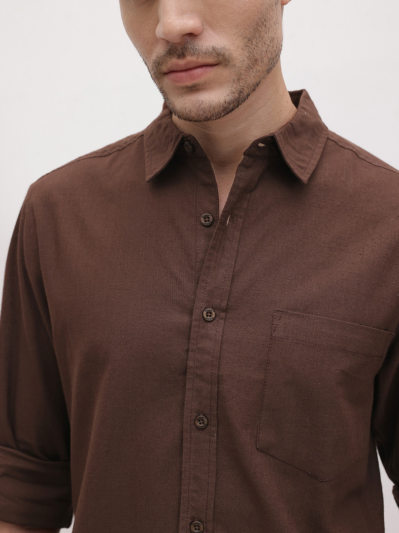 Roadster The Life Co. Spread Collar Pure Cotton Casual Shirt